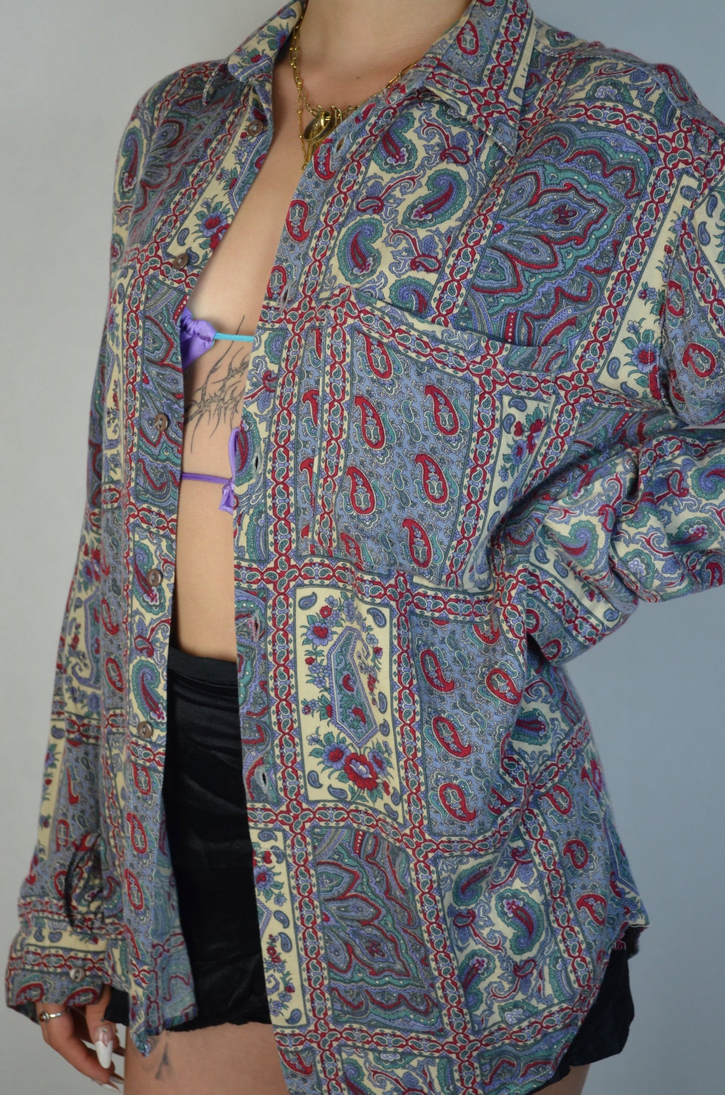 camicia anni 70 stile bohemian